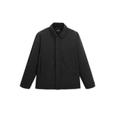 Men's Black Jacquard Puffer Jacket